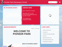 Tablet Screenshot of pioneerpark.laramie1.org